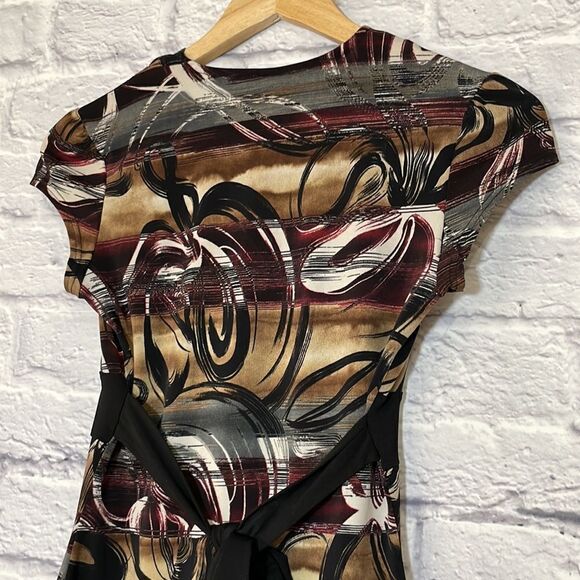 SUZY Shier Swirl Print Tie Back Top Size Small - Picture 7 of 10